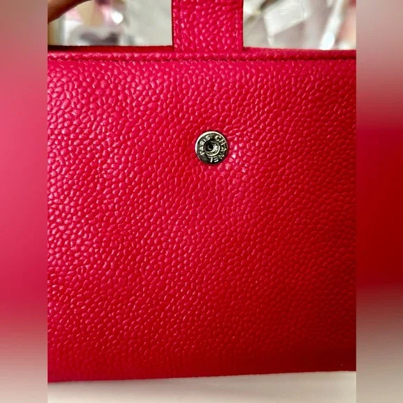 Hot Pink Chanel Caviar Leather Bifold Wallet - Picture 8 of 9